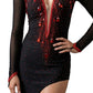 ByCharme Black Red Fringes Latin Salsa Competition Dress - BCL-0084
