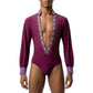 ByCharme Purple Lycra Men Latin Salsa Competition Shirt - BCM-0050