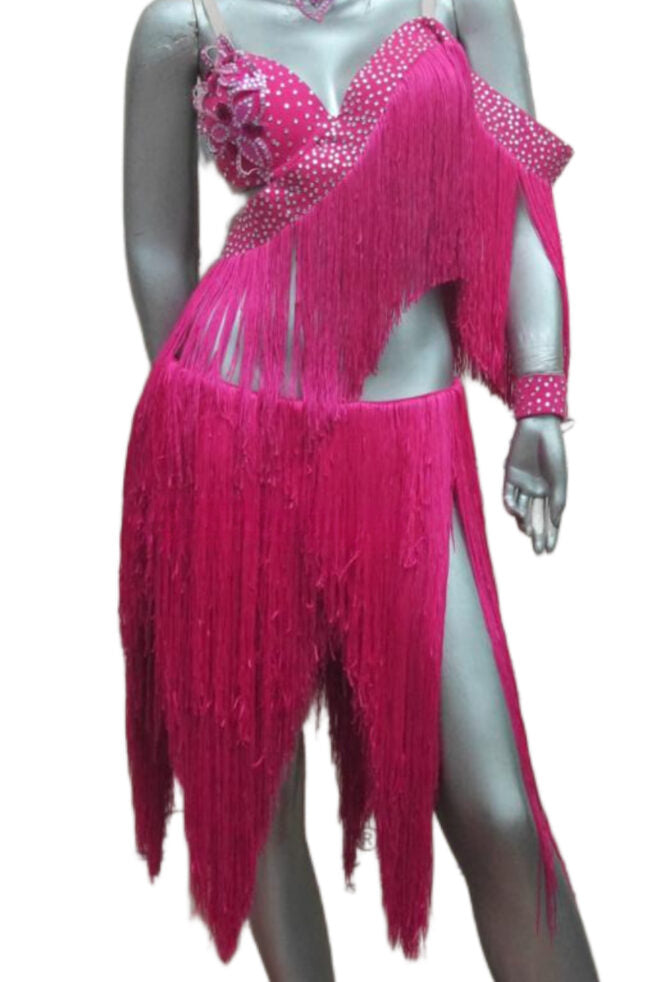 Load image into Gallery viewer, Latin Dance Competition Dress 2 In 1 (LT0390A)
