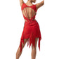 ByCharme Red Exquisite Edition Latin Salsa Competition Dress - BCL-0071