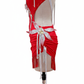 ByCharme Red Silver Tan Fringes Latin Salsa Competition Dress - BCL-0081