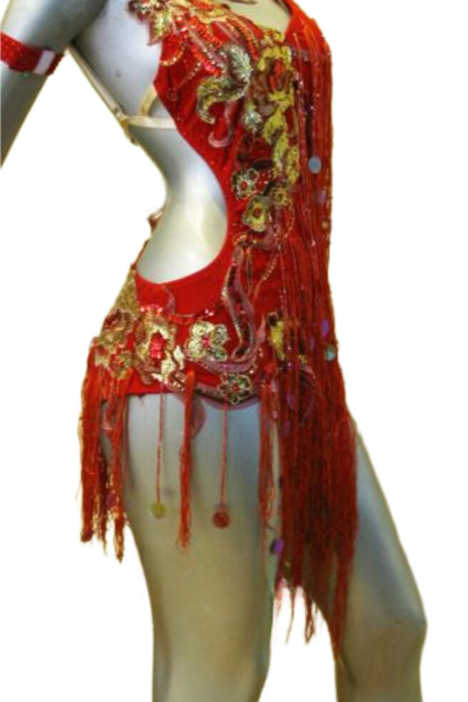 Load image into Gallery viewer, Latin Dance Competition Dress (LS0178)
