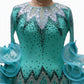 ByCharme Spring Green Feather Ballroom Competition Dress - BC-0222