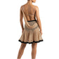 ByCharme Tan Black Fringes Latin Salsa Competition Dress - BCL-0076