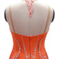 ByCharme Orange Red Feather Ballroom Competition Dress - BC-0215