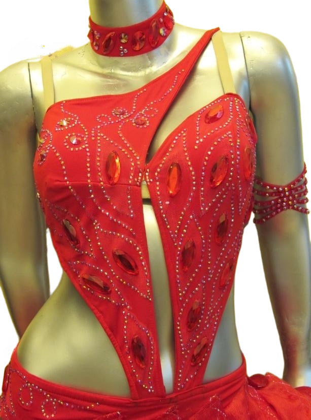 Load image into Gallery viewer, Latin Dance Competition Dress (LT0500A)
