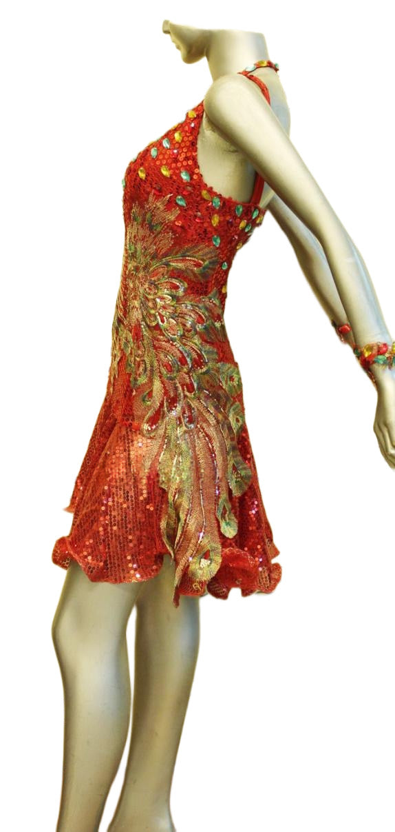 Load image into Gallery viewer, Latin Dance Competition Dress (LT0611)
