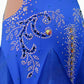ByCharme Medium Blue Rhinestone Ballroom Competition Dress - BC-0231