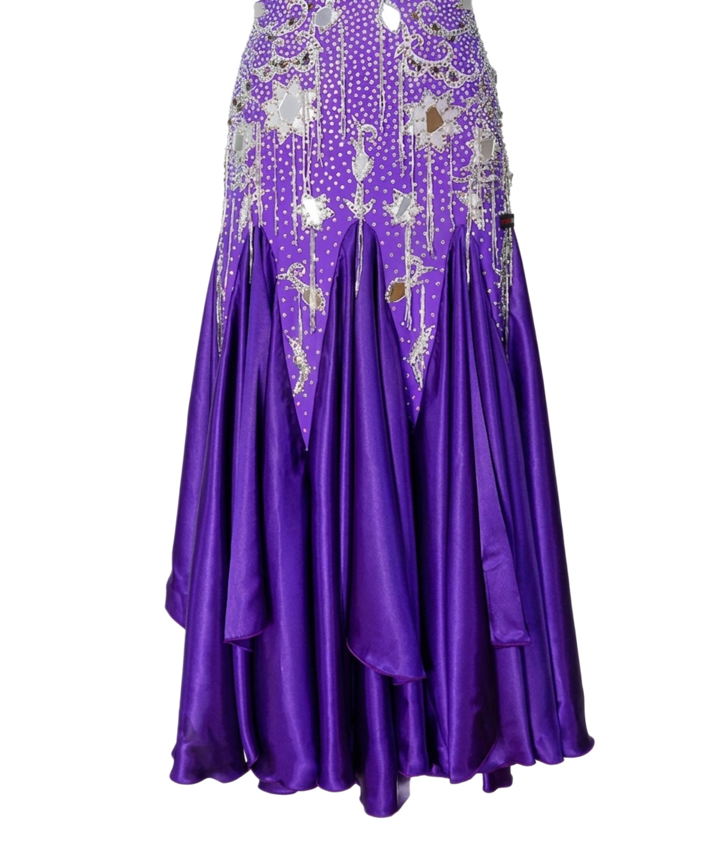 ByCharme Purple Fringes Ballroom Competition Dress - BC-0230