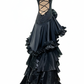 ByCharme Black Tan Chiffon Latin Salsa Competition Dress - BCL-0003