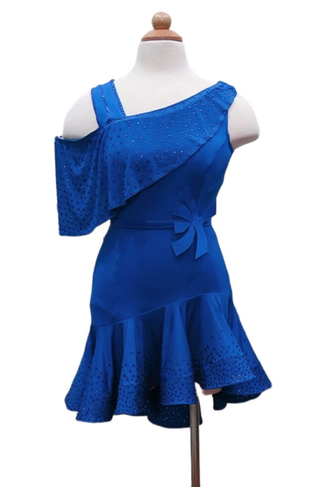 Load image into Gallery viewer, Girl Latin Dance Competition Dress (GL016)
