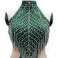 ByCharme Dark Green Silver Tan Fringes Latin Salsa Competition Dress - BCL-0152