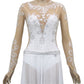 ByCharme White Lace Latin Salsa Competition 2 in 1 Dress - BC2-0005
