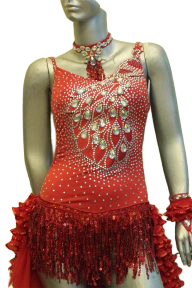 Load image into Gallery viewer, Latin Dance Competition Dress (VL0226A)
