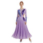 ByCharme Violet Fringes Ballroom Competition Dress - BC-0066