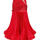ByCharme Bright Red Rhinestone Ballroom Competition Dress - BC-0232