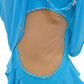 ByCharme Sky Blue Silver Tan Fringes Latin Salsa Competition Dress - BCL-0028