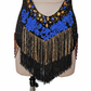 ByCharme Black Blue Gold Fringes Latin Salsa Competition Dress - BCL-0001