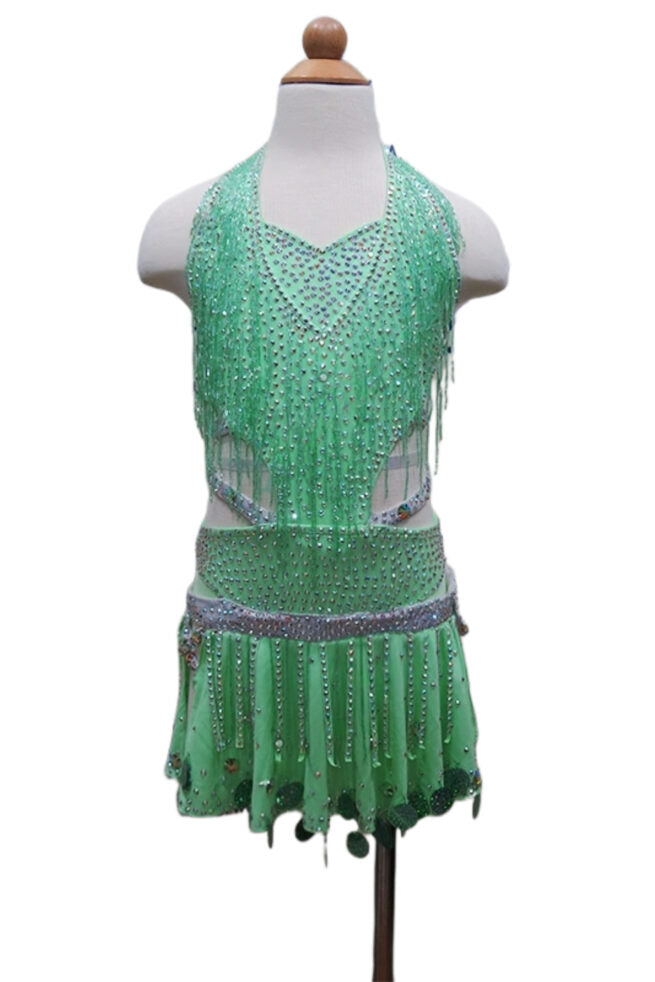 Load image into Gallery viewer, Girl Latin Dance Competition Dress (GL010)
