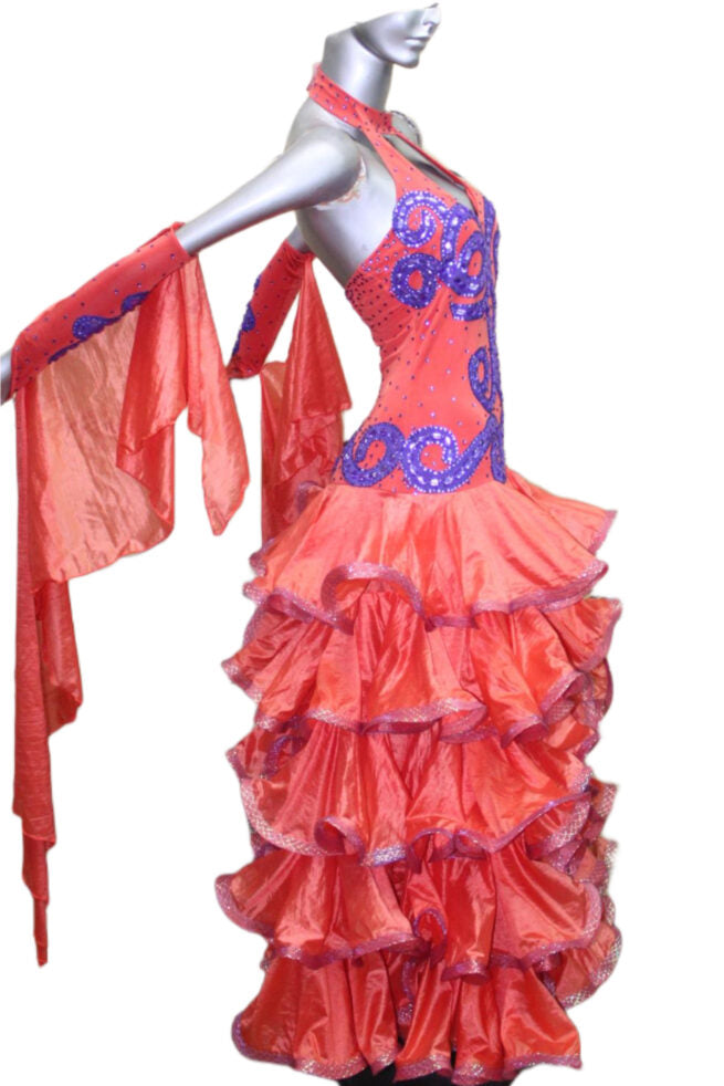 Load image into Gallery viewer, Standard Ballroom Competition Dress (B0114)
