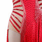 ByCharme Bright Red Fringes Ballroom Competition Dress - BC-0045