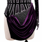 ByCharme Orchid Black Silver Velvet Latin Salsa Competition Dress - BCL-0034