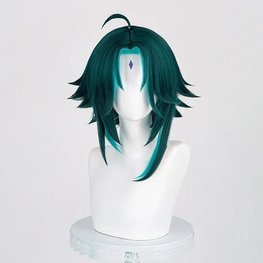 Genshin Impact Cosplay Xiao Wig 40cm Short Wig