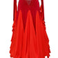 ByCharme Red Fringes Ballroom Competition Dress - BC-0015
