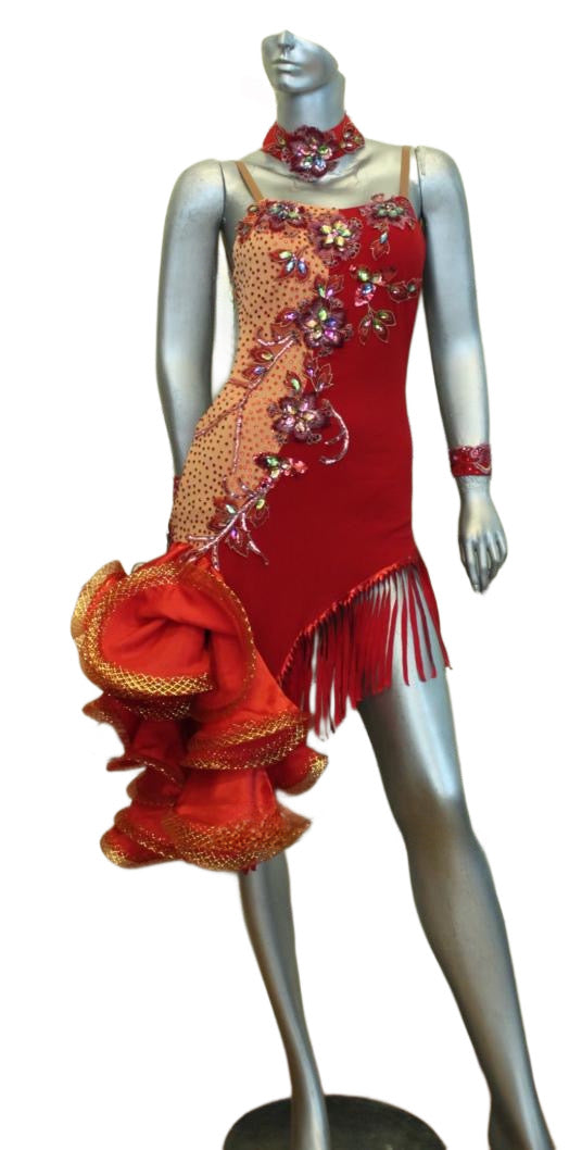 Load image into Gallery viewer, Latin Dance Competition Dress (LS069)
