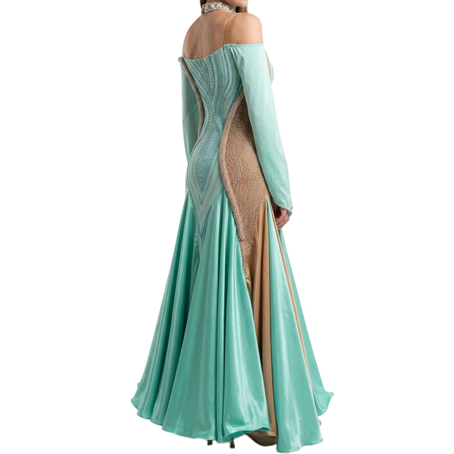 ByCharme Aquamarine Ballroom Competition Dress - BC-0016