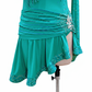 ByCharme Sea Green Brown Fringes Latin Salsa Competition Dress - BCL-0044