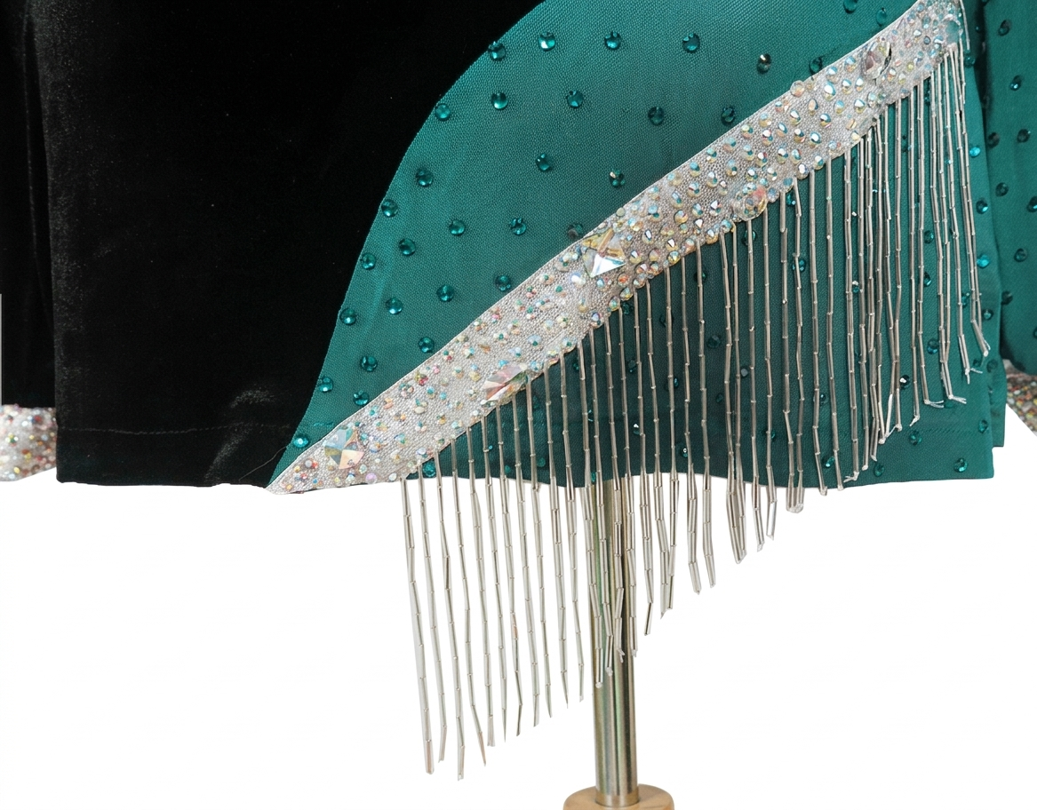 ByCharme Multicolor Velvet Men Latin Salsa Competition Shirt - BCM-0079