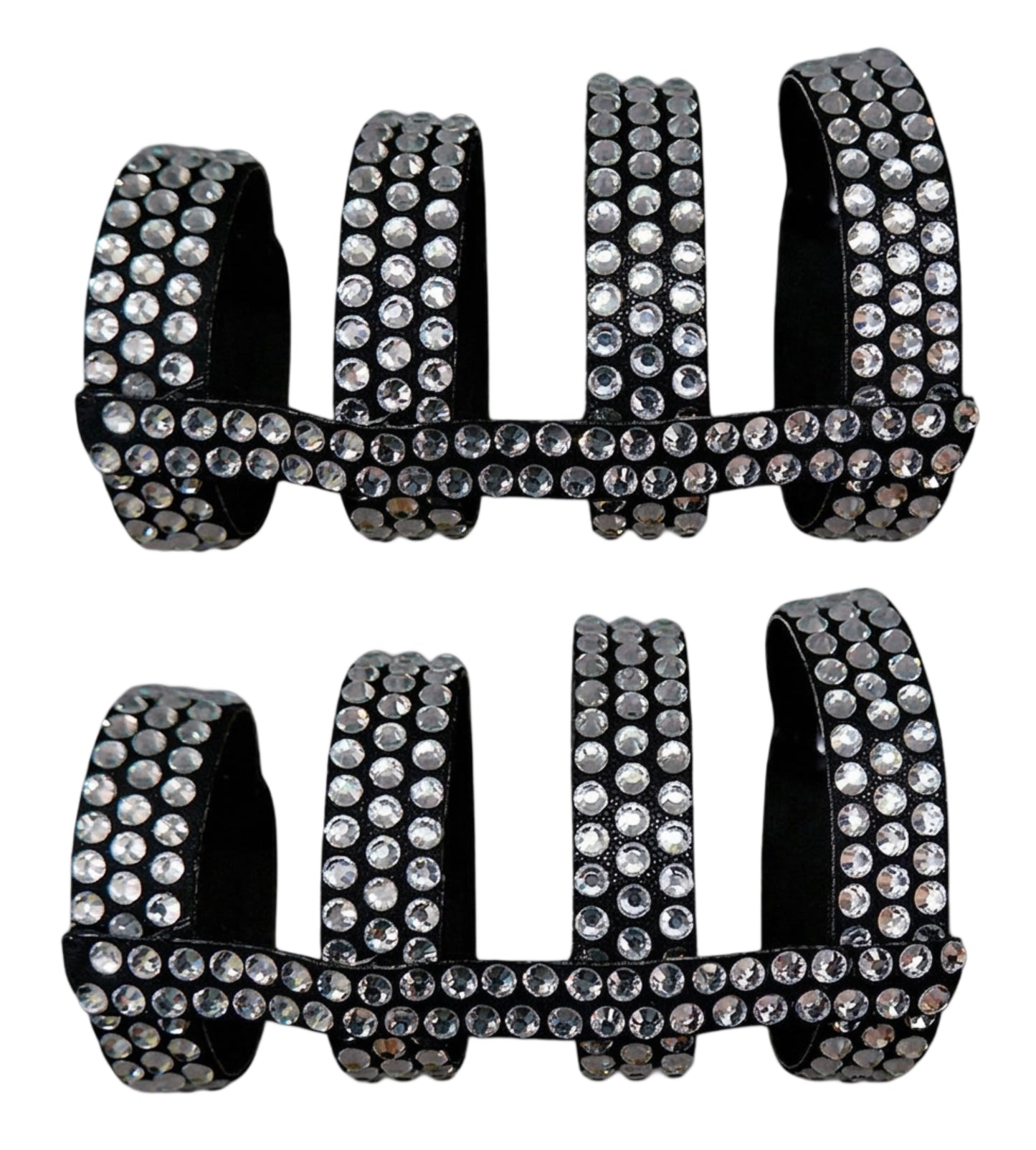 ByCharme Sky Blue Black Rhinestones Latin Salsa Competition Dress - BCL-0175