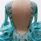 ByCharme Spring Green Feather Ballroom Competition Dress - BC-0222