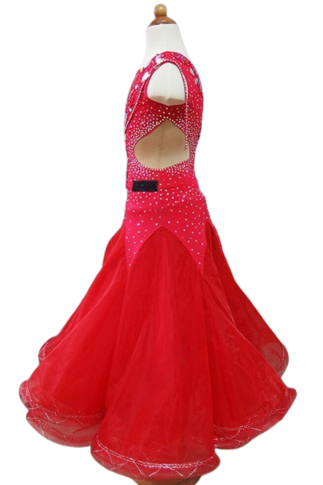 Load image into Gallery viewer, Girl Ballroom Dance Competition Dress (GB01)
