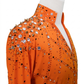 ByCharme Orange Black Lycra Men Latin Salsa Competition Shirt - BCM-0081