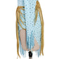 ByCharme Sky Blue Gold Fringes Latin Salsa Competition Dress - BCL-0151