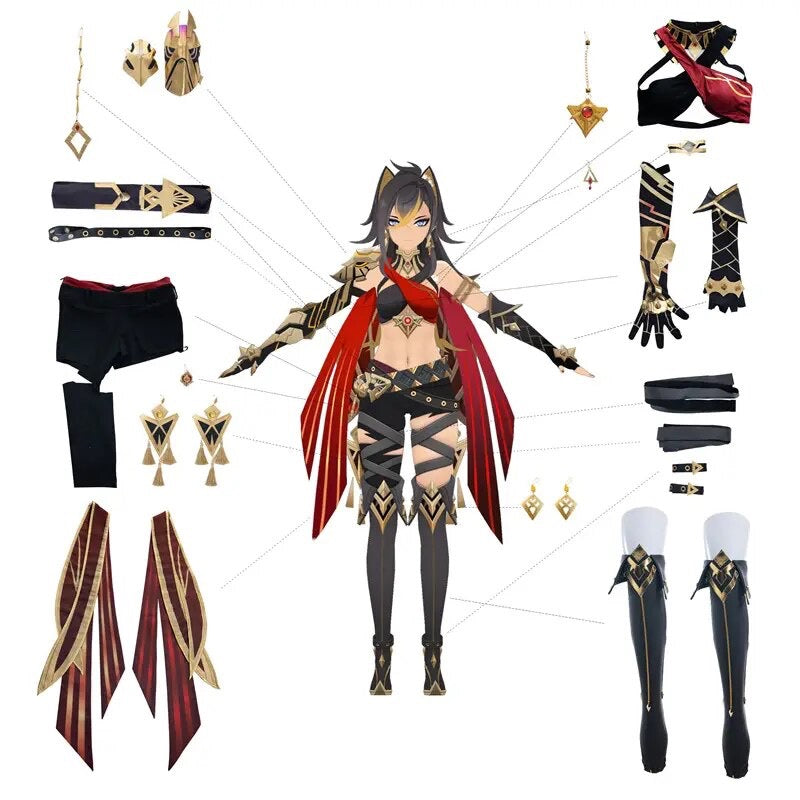 Load image into Gallery viewer, Genshin Impact Dehya Cosplay Costume
