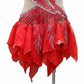 ByCharme Red Silver Tan Chiffon Latin Salsa Competition Dress - BCL-0089