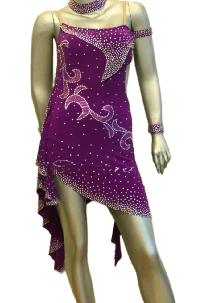 Load image into Gallery viewer, Latin Dance Competition Dress (LT072)
