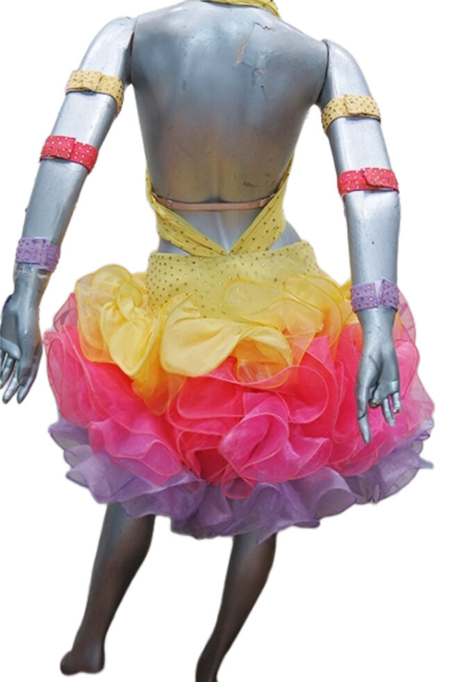 Load image into Gallery viewer, Girl Latin Dance Competition Dress (GL0303)
