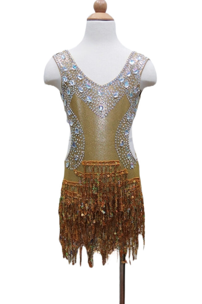 Load image into Gallery viewer, Girl Latin Dance Competition Dress (GL02)
