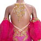 ByCharme Neon Pink Fringes Ballroom Competition Dress - BC-0229