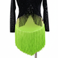 ByCharme Black Green Lace Latin Salsa Competition Dress - BCL-0025