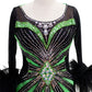 ByCharme Black Feather Ballroom Competition Dress - BC-0042