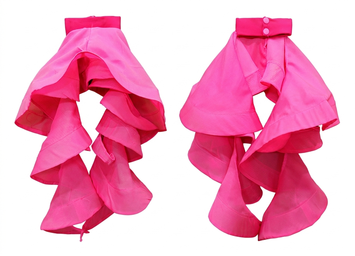 ByCharme Neon Pink Silk Satin Ballroom Competition Dress - BC-0061