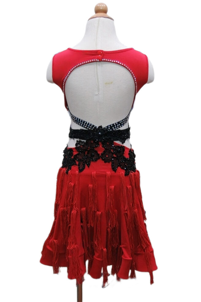 Load image into Gallery viewer, Girl Latin Dance Competition Dress (GL018)
