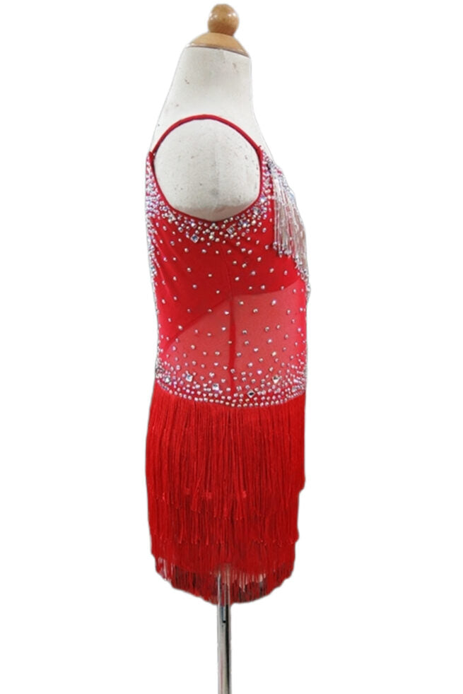 Load image into Gallery viewer, Girl Latin Dance Competition Dress (GL027)
