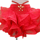 ByCharme Red Gold Chiffon Latin Salsa Competition Dress - BCL-0051