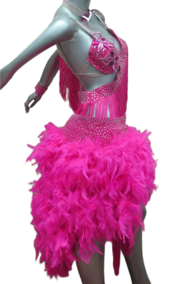 Load image into Gallery viewer, Latin Dance Competition Dress 2 In 1 (LT0390A)
